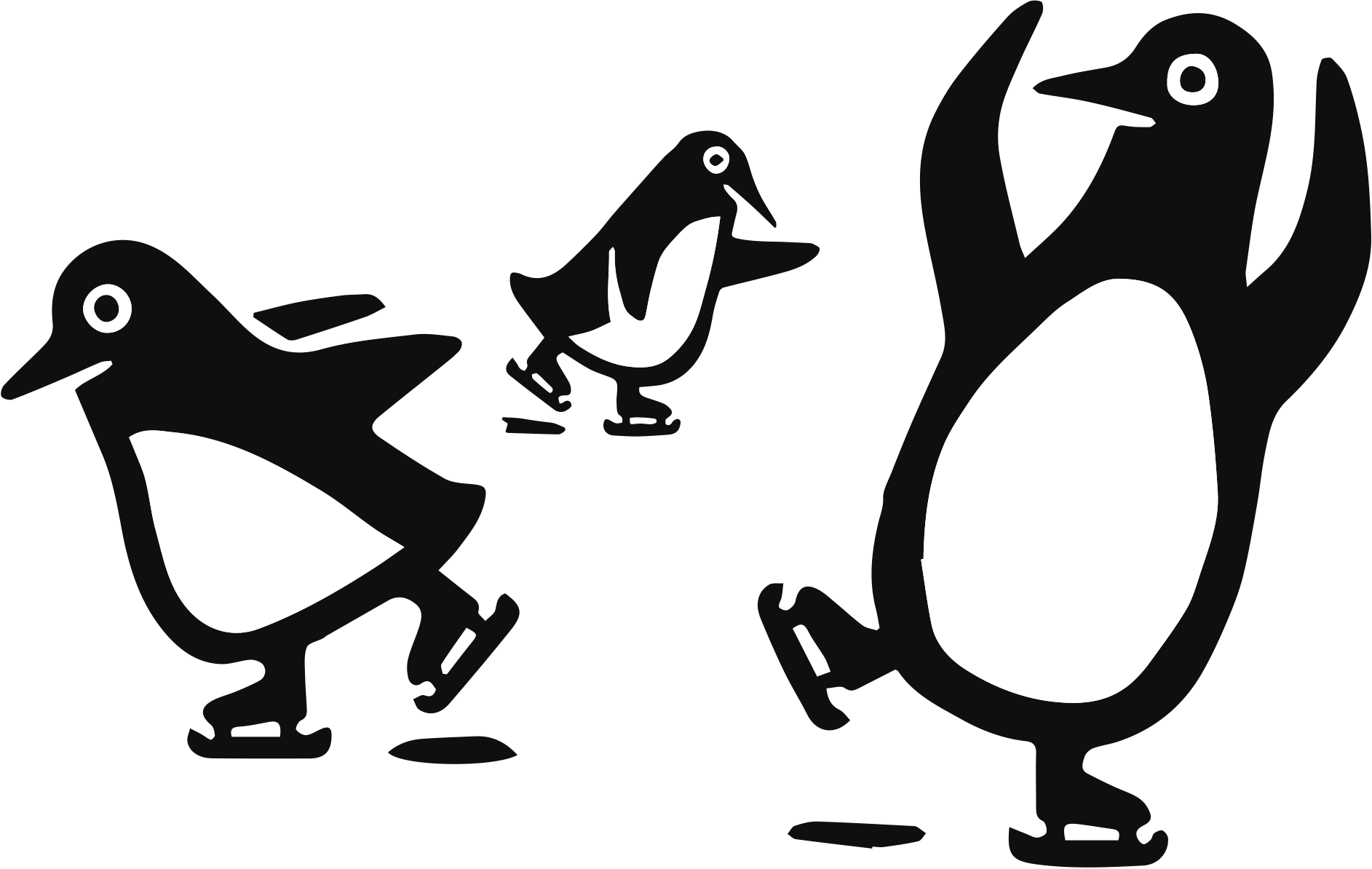 Penguins Skating